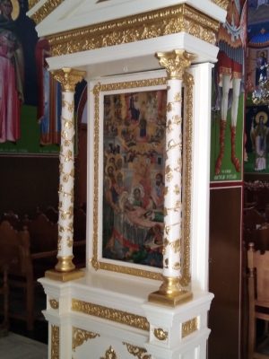 Βάψιμο και επιχρύσωμα εικονοστασίου στον Ιερό Μητροπολιτικό Ναό Μεταμορφώσεως του Σωτήρος Καλαμαριάς