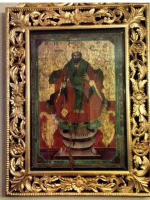 Επιχρύσωμα κορνίζας στον Ιερό Ναό Αγίου Κων και Ελένης Ασσήρου