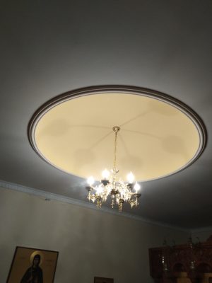 Κατασκευή και τοποθέτηση γύψοσανίδας και τρούλου στον Ιερο Ναό Άγιου Γεώργιου Πανοράματος