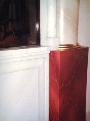 Τεχνοτροπία απομίμησης μαρμάρου στον Ιερό Ναό Αγίων Αναργύρων Σουρωτής