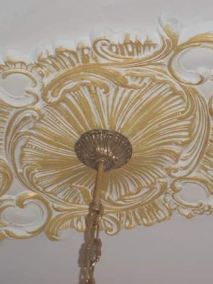 γύψινη κατασκευή και τοποθέτηση ροζέτας στον Ιερό Ναό Άγιο Γεώργιο Πανοράματος